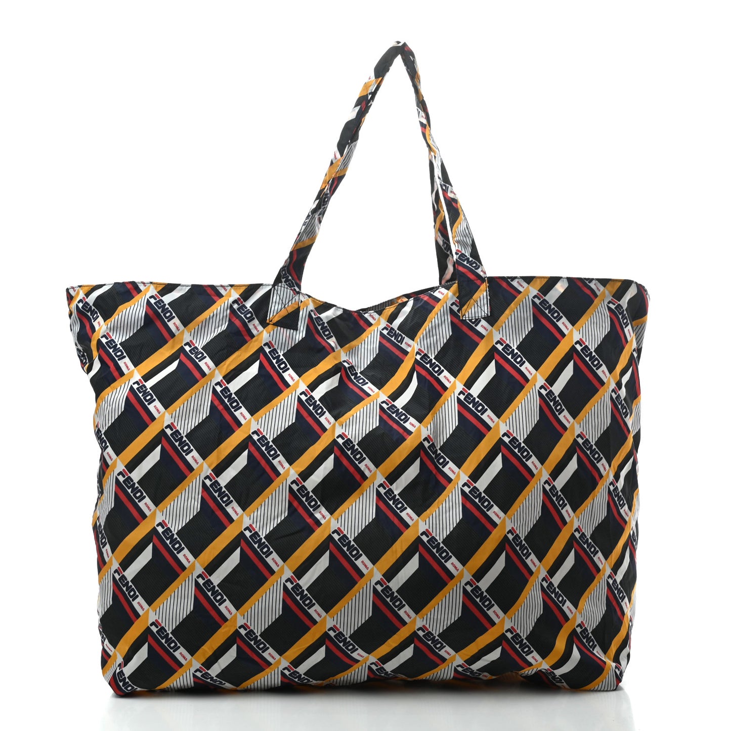 X FILA Calfskin Mania Tote Charm Black