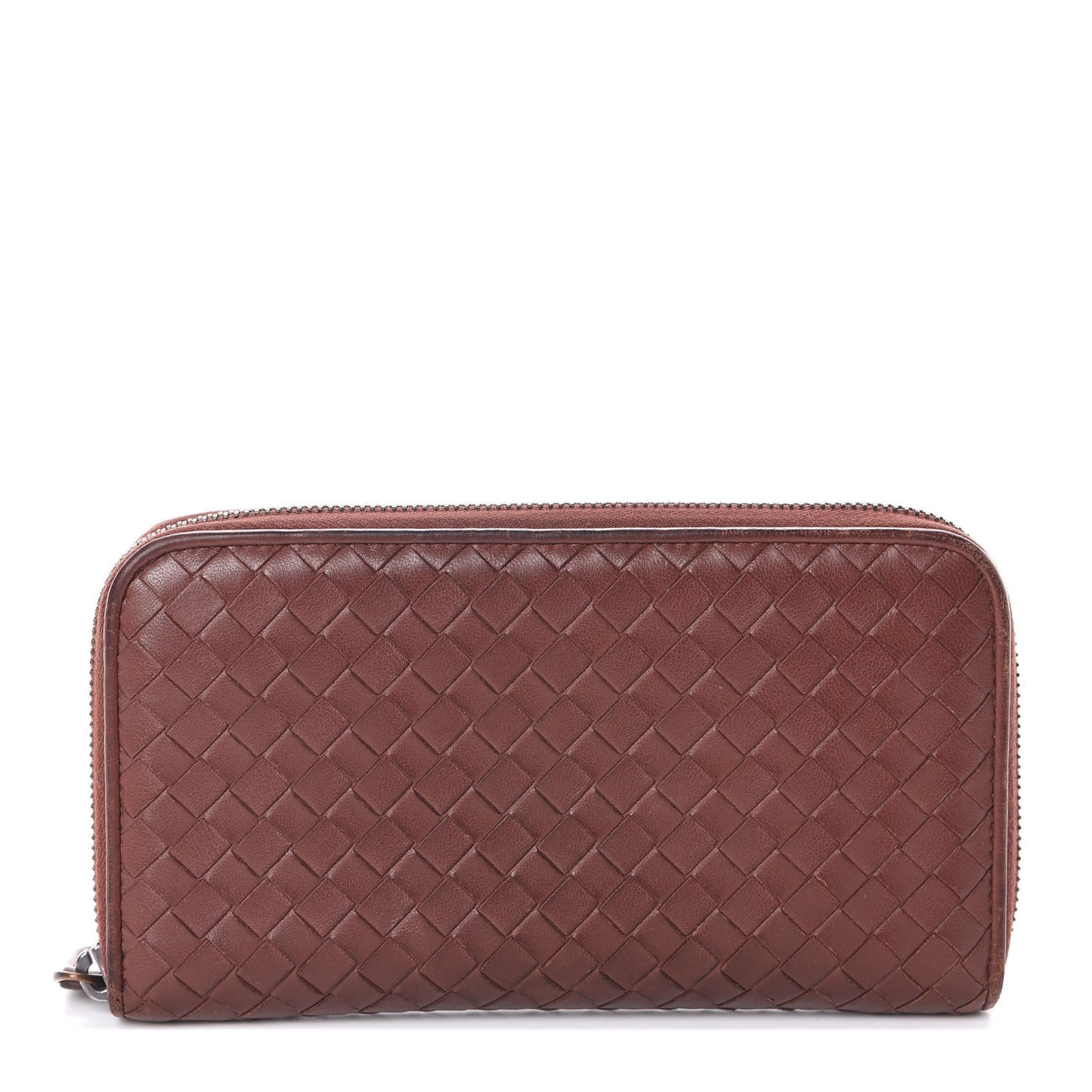 Nappa Intrecciato Zip Around Wallet Canyon