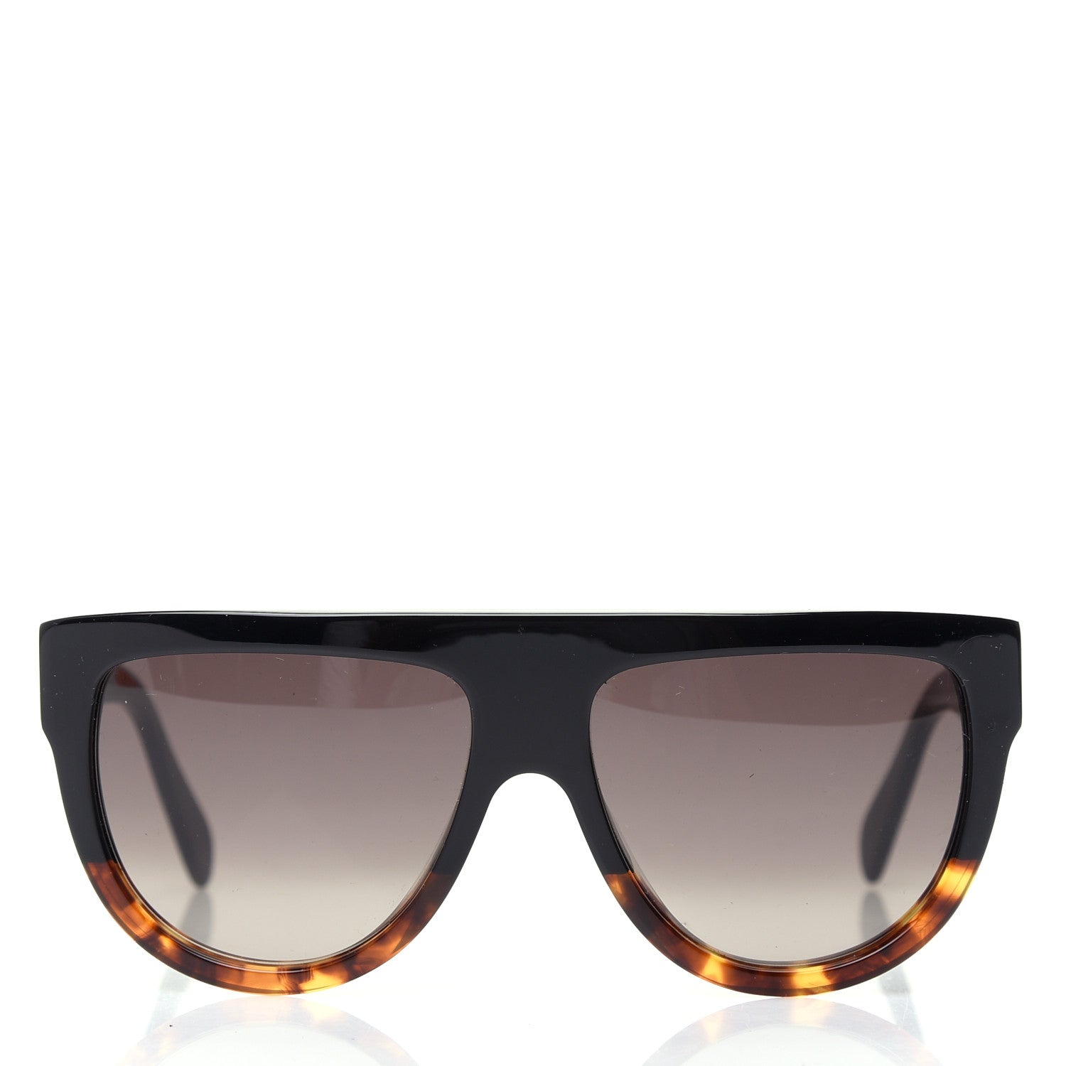 Celine Acetate Aviator Sunglasses CL40001l Black Havana 2 of 7