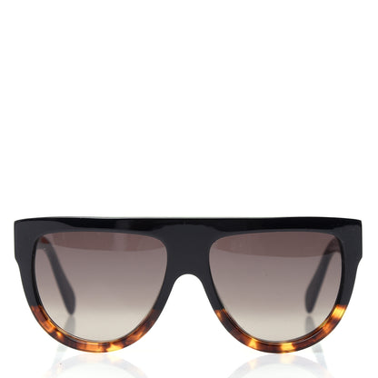 Celine Acetate Aviator Sunglasses CL40001l Black Havana 2 of 7