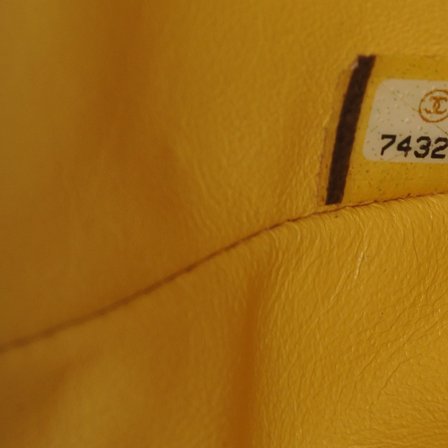 Lambskin East West Chocolate Bar Flap Yellow
