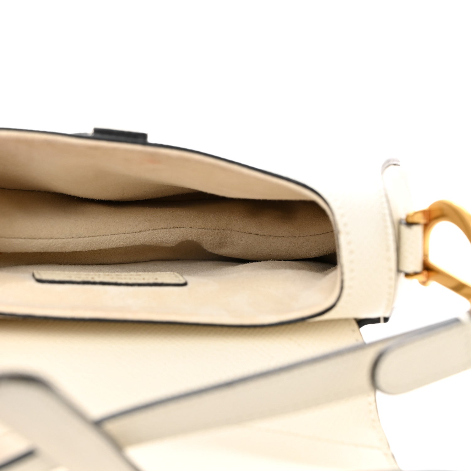 Christian Dior Grained Calfskin Mini Saddle Bag White 5 of 10