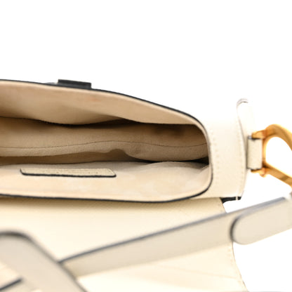 Christian Dior Grained Calfskin Mini Saddle Bag White 5 of 10