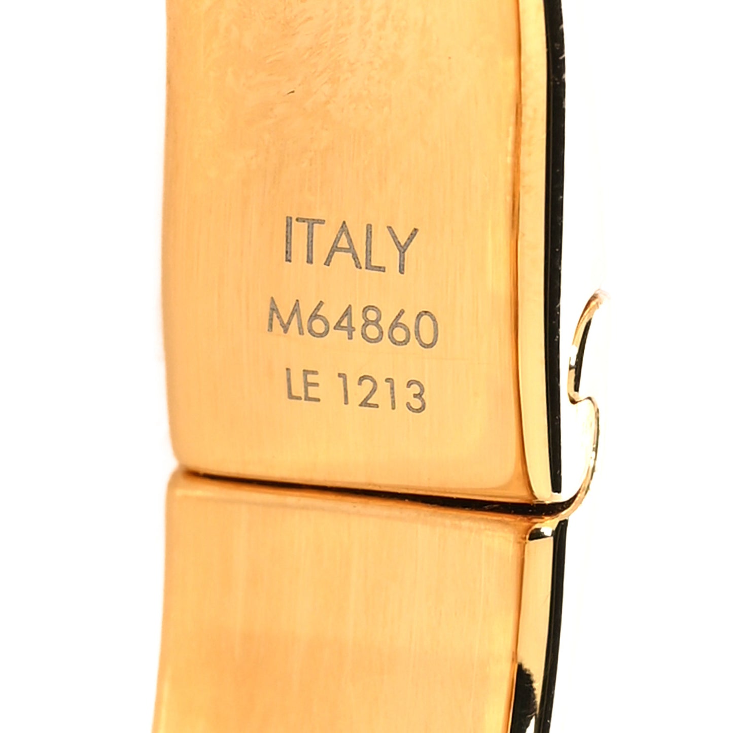 Brass Crystal Monogram Nanogram Strass Cuff S Gold