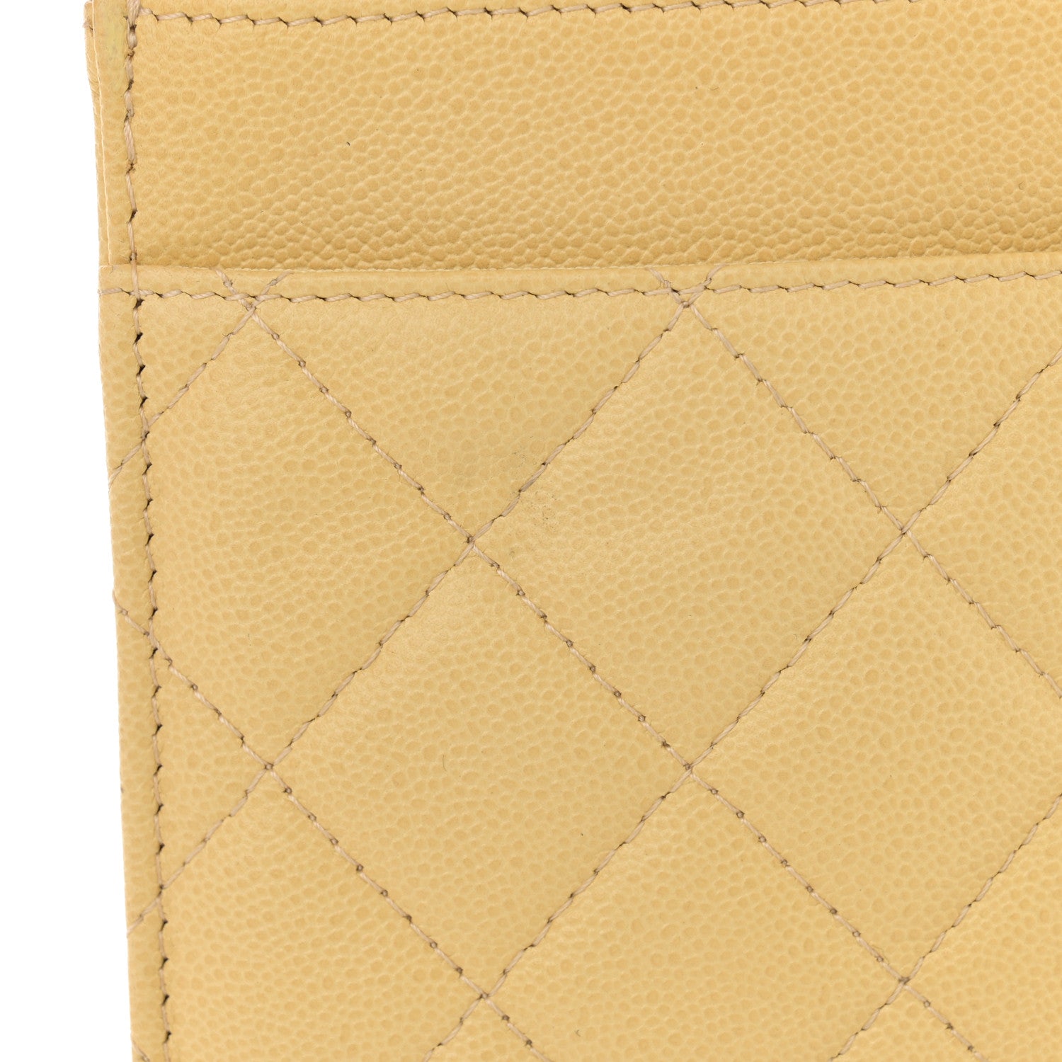 Chanel Caviar Quilted Studded CC Wallet on Chain WOC Yellow 13 of 15