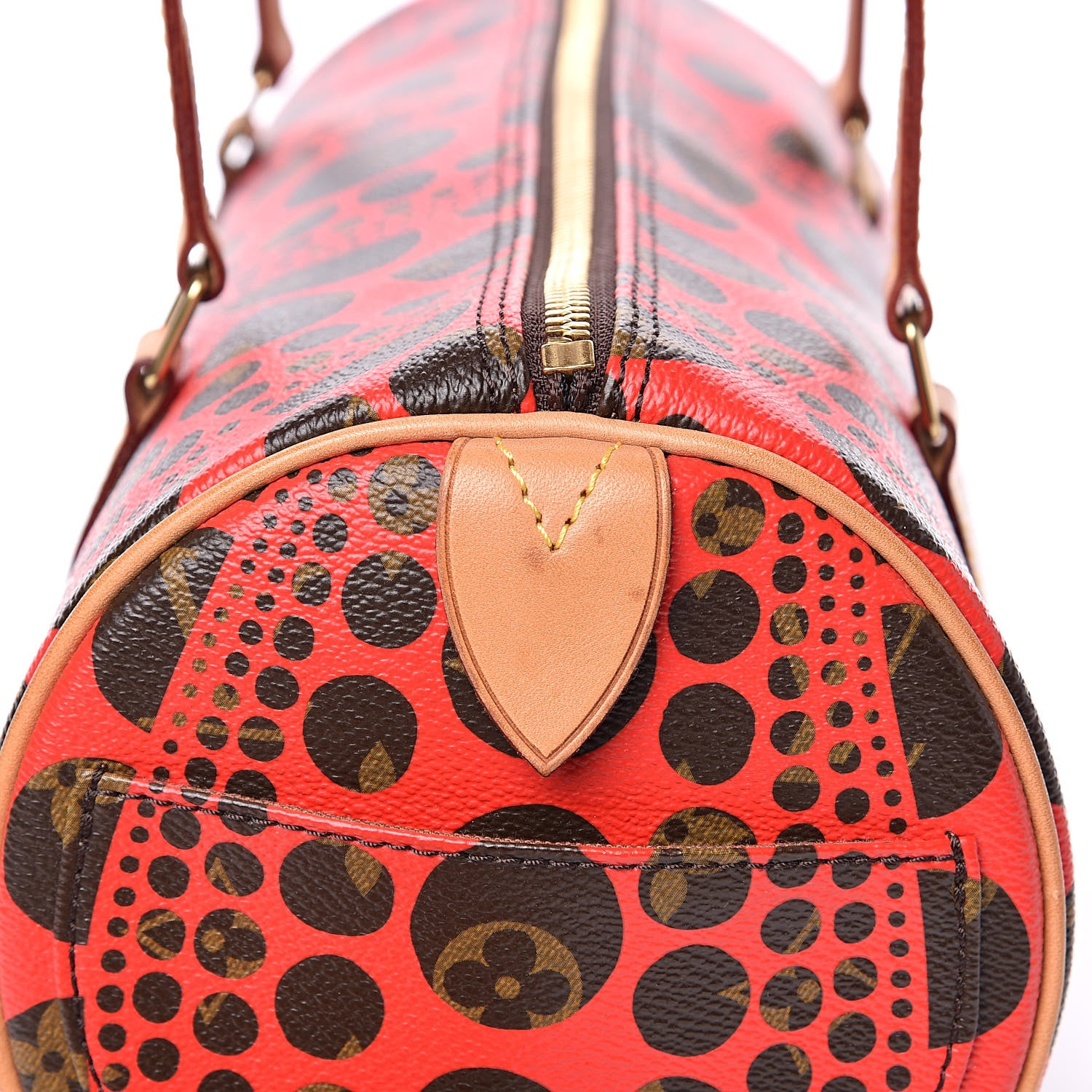 Louis Vuitton Monogram Kusama Pumpkin Dots Papillon 30 Red 9 of 12
