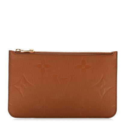 Louis Vuitton Empreinte Monogram Giant Neverfull MM Pochette Caramel 1 of 6