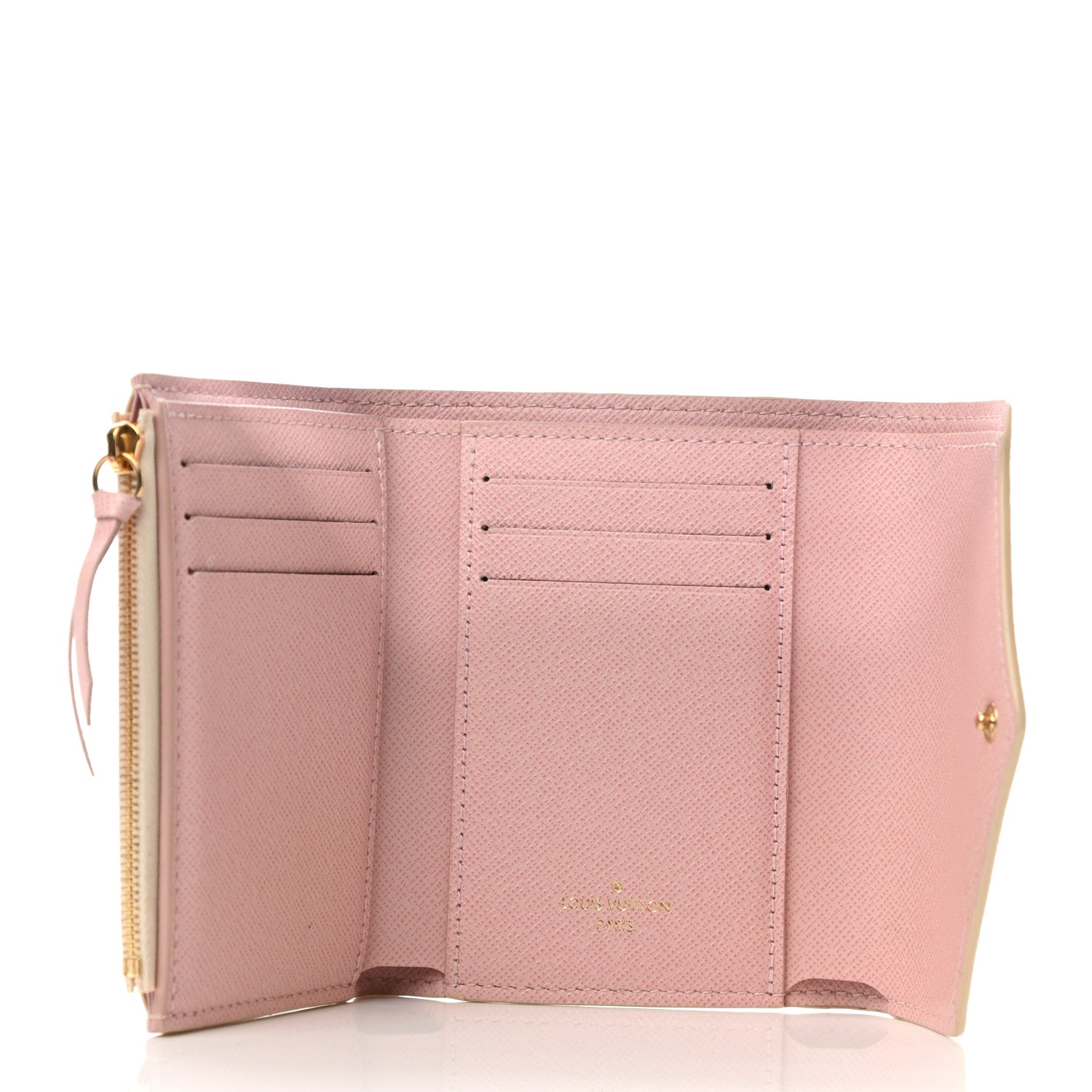 Louis Vuitton Damier Azur Victorine Wallet Rose Ballerine 8 of 19