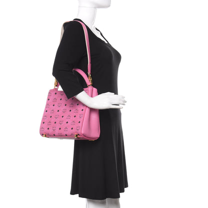 MCM Visetos Corina Shoulder Bag Pink 2 of 10