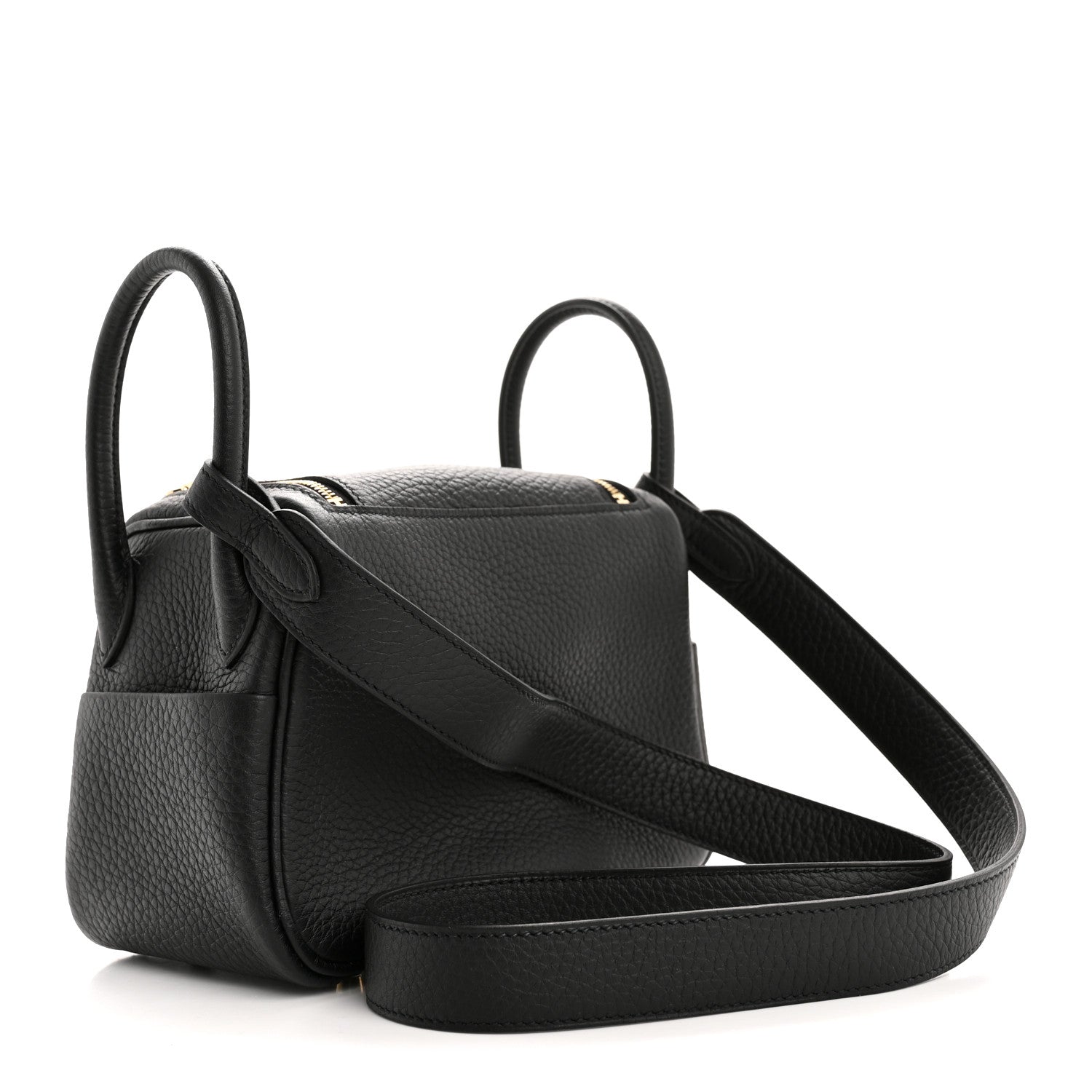 Hermes Taurillon Clemence Mini Lindy 20 Black 3 of 11