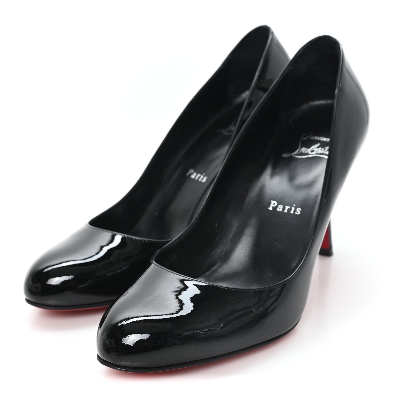 Christian Louboutin Patent Dolly 85 Pumps 38.5 Black 4 of 9