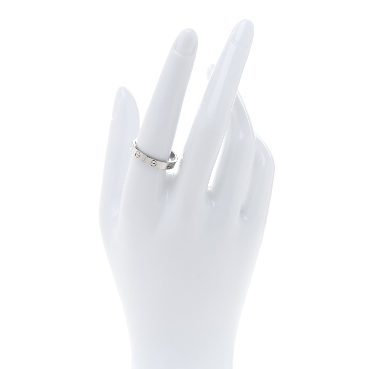 18K White Gold 3.5mm LOVE Wedding Band Ring 59 8.75