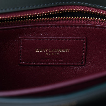 Saint Laurent Smooth Calfskin Monogram Cassandra Clasp Bag Dark Green 8 of 9