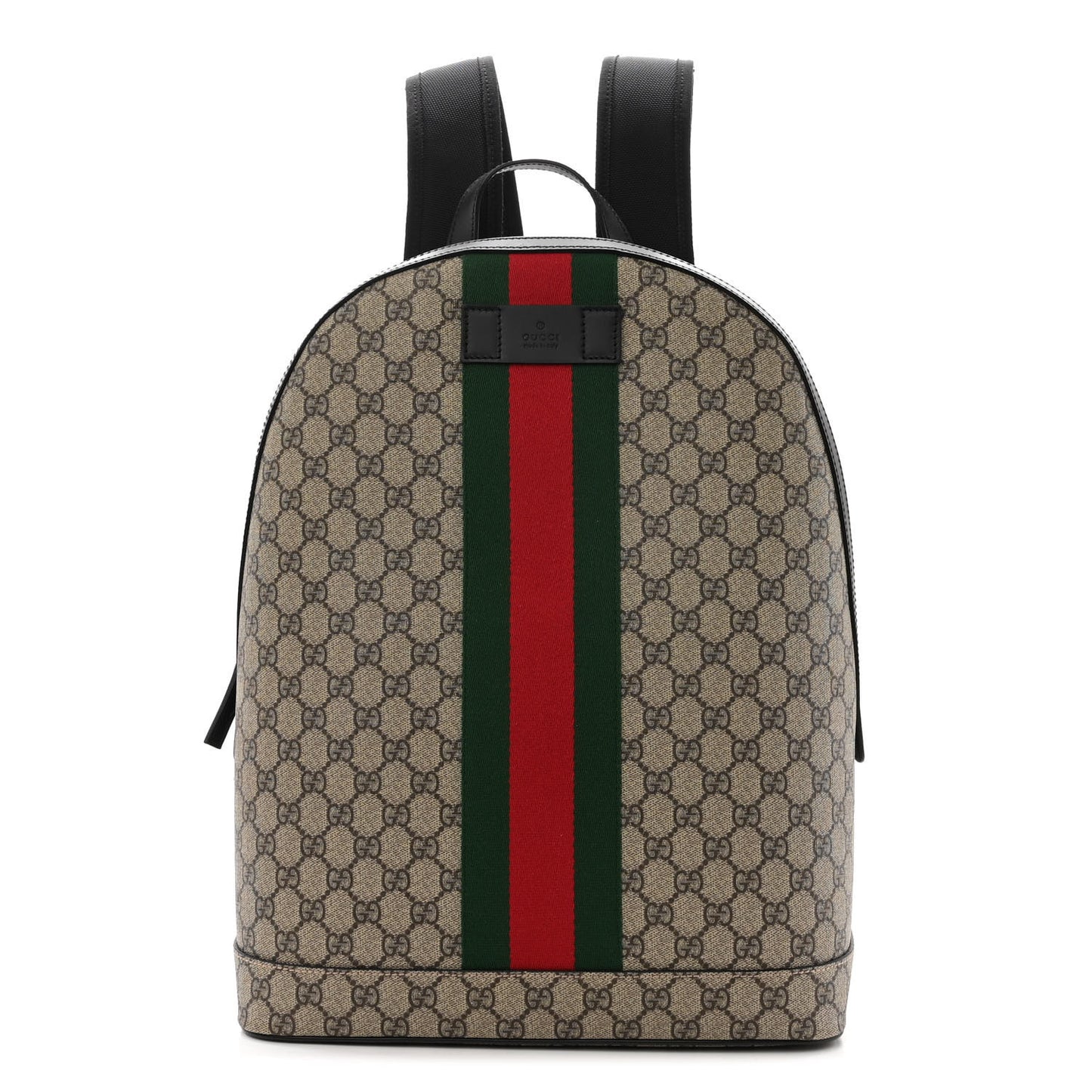 GG Supreme Monogram Web Dome Backpack Black