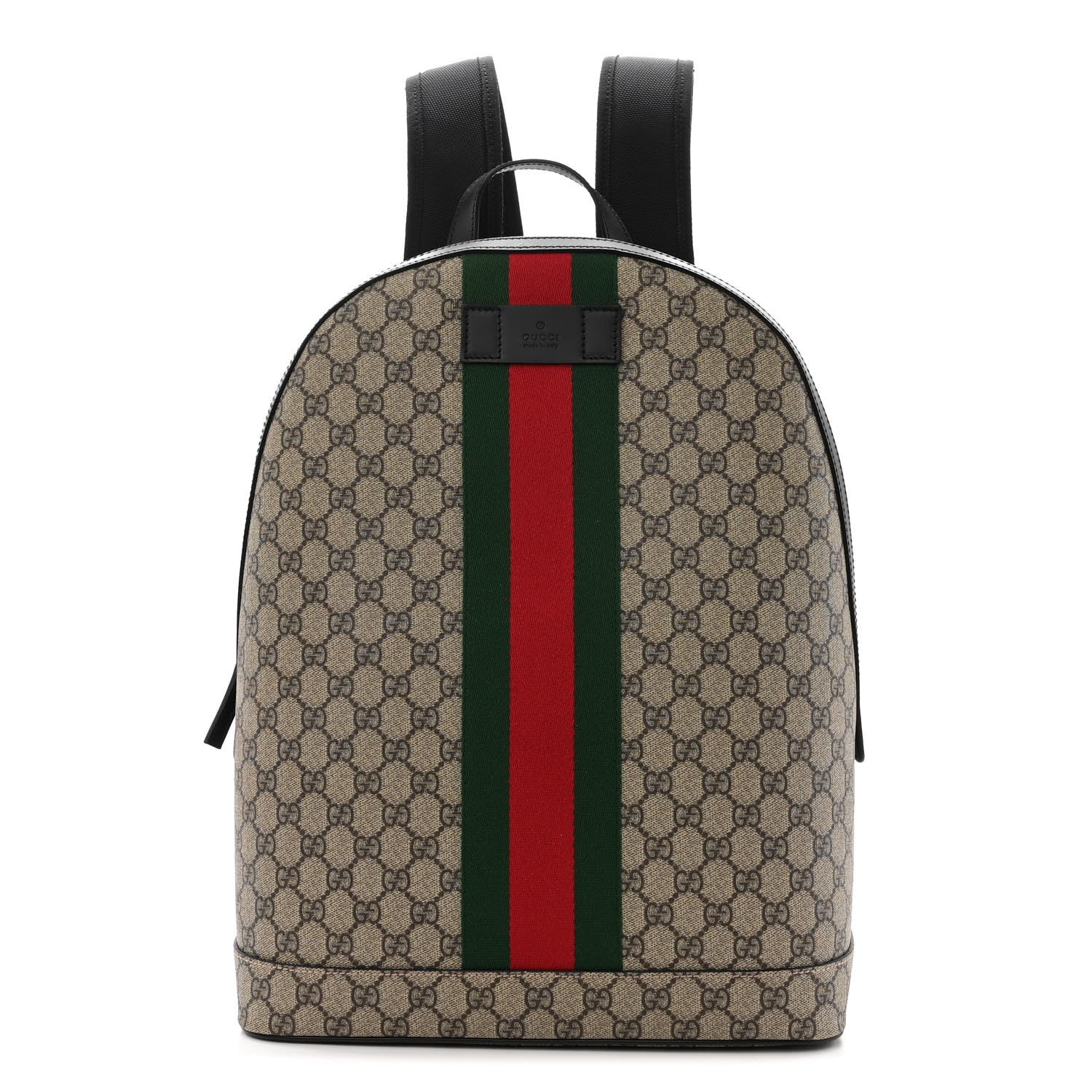 Gucci GG Supreme Monogram Web Dome Backpack Black 1 of 11
