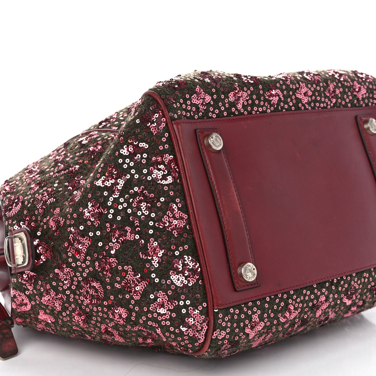 Sequin Monogram Sunshine Express North South Burgundy