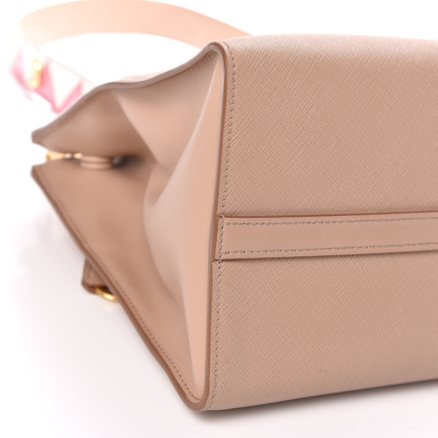 Prada Saffiano City Calfskin Greche Medium Paradigme Bag Cammeo Begonia 6 of 18