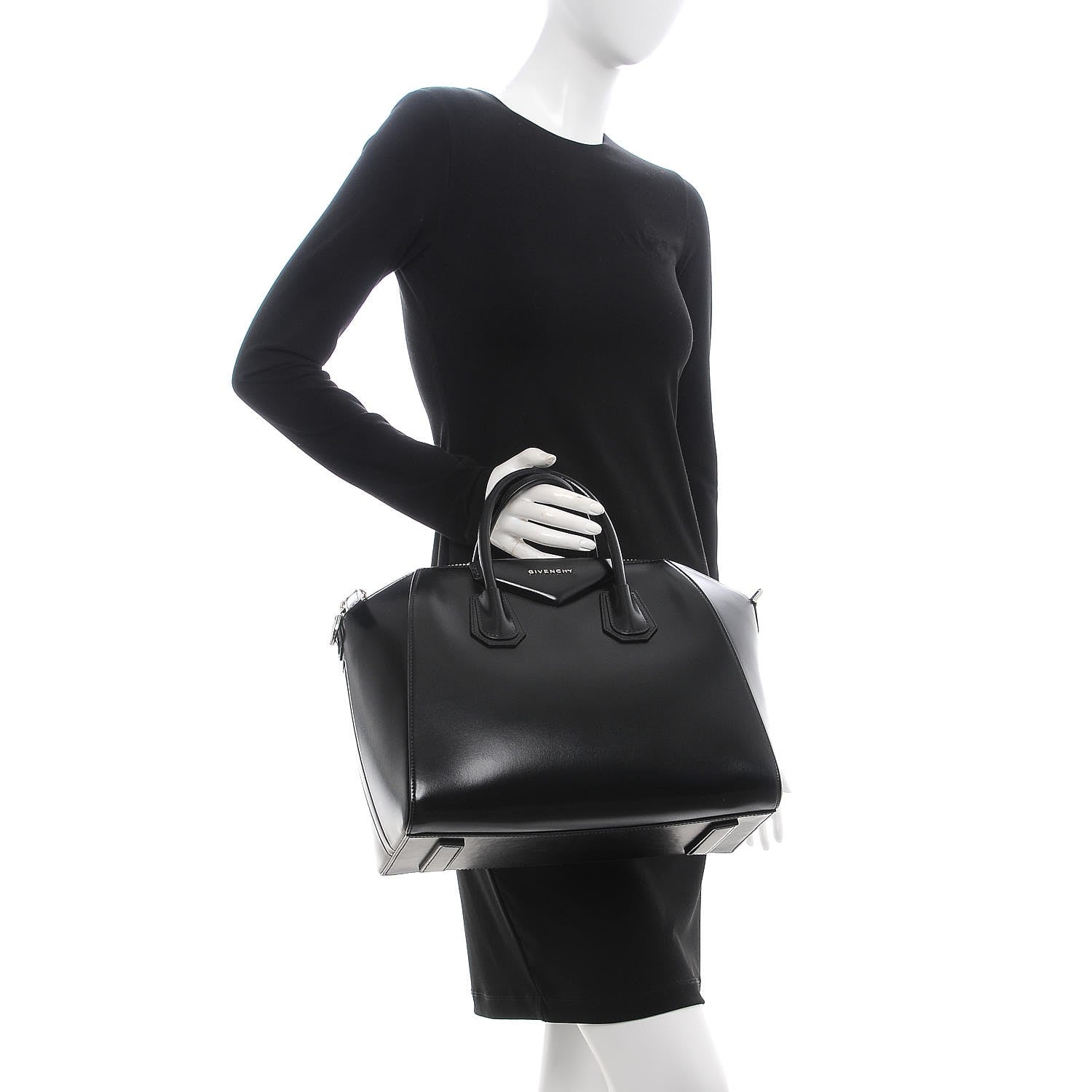Givenchy Shiny Lord Calfskin Medium Antigona Black 3 of 8