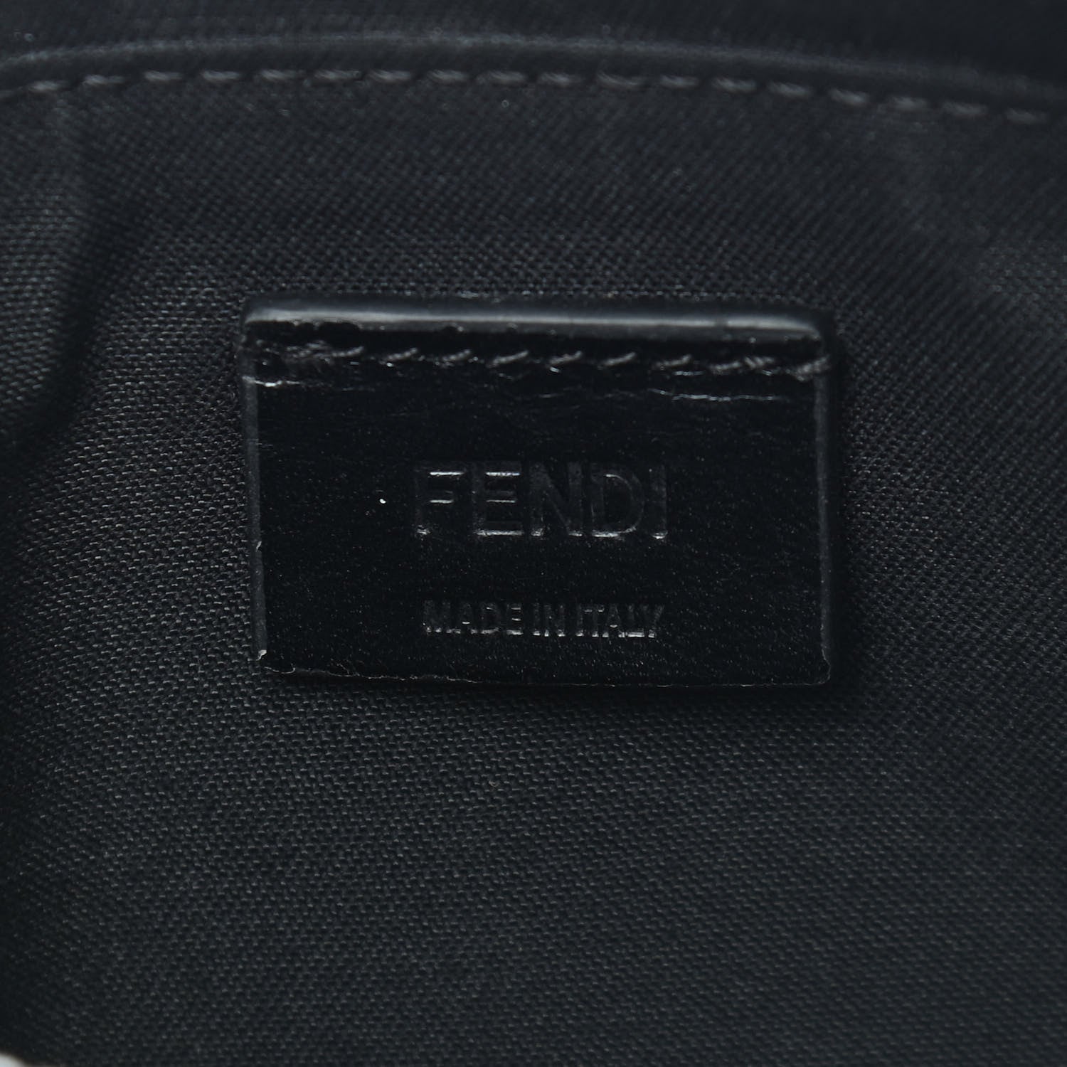 Fendi Glazed Fabric Vitello Liberty FF 1974 Diagonal Small Camera Case Tobacco Rosso Black 6 of 9