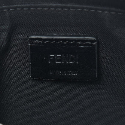 Fendi Glazed Fabric Vitello Liberty FF 1974 Diagonal Small Camera Case Tobacco Rosso Black 6 of 9