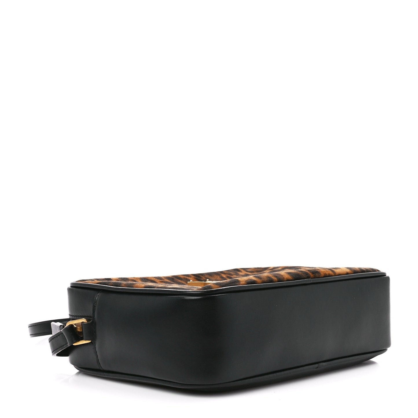 Calfskin Leopard Print Monogram Lou Camera Bag Black