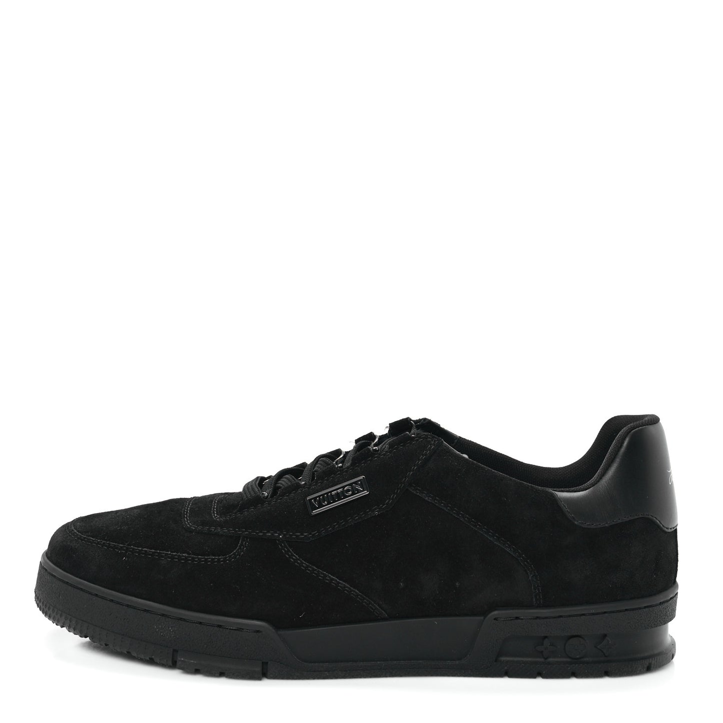 Suede Mens LV Trainer Sneakers 10 Black