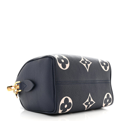 Louis Vuitton Empreinte Monogram Giant Speedy Bandouliere 20 Navy Creme 4 of 10