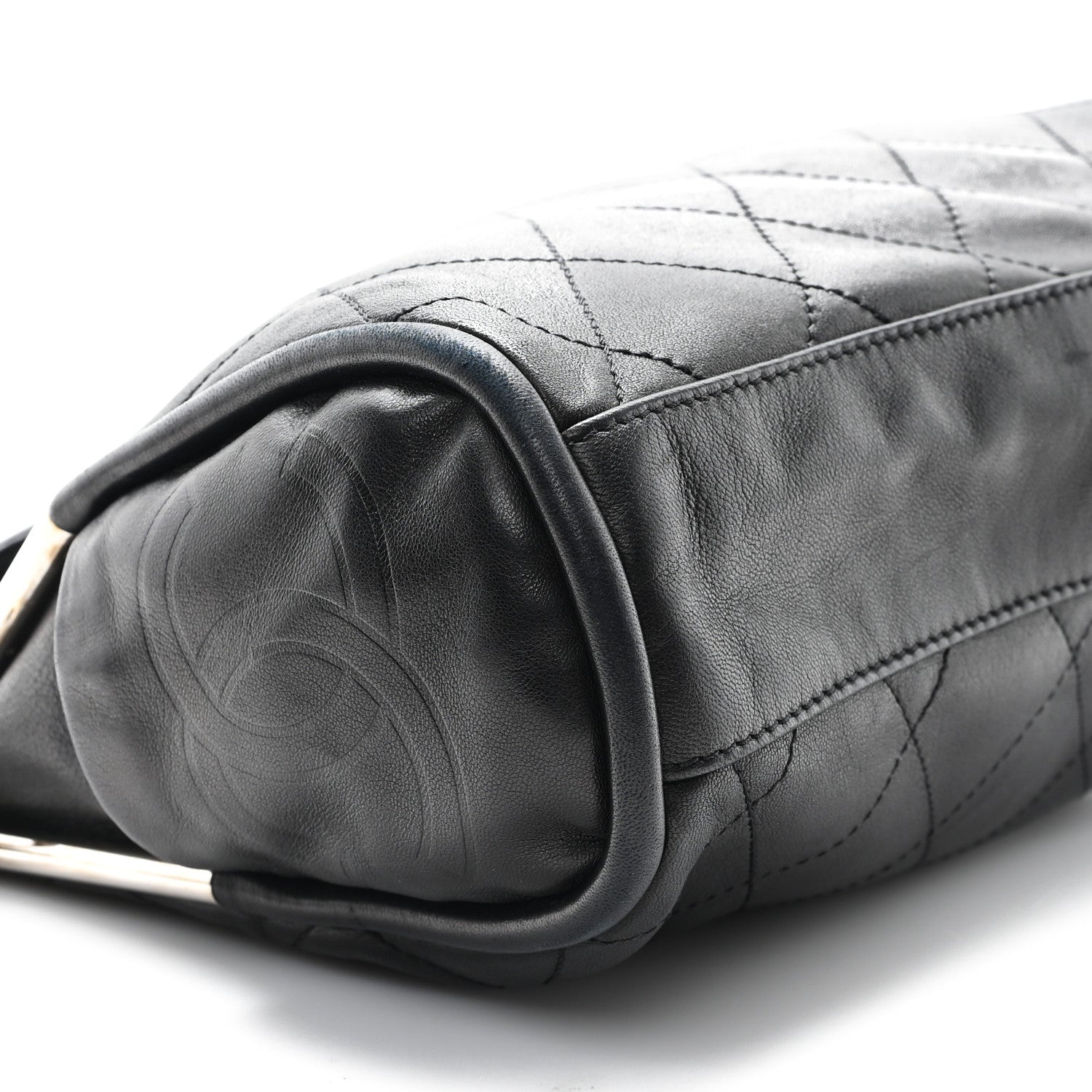 Chanel Lambskin Stitched Medium Ultimate Soft Tote Black 9 of 12