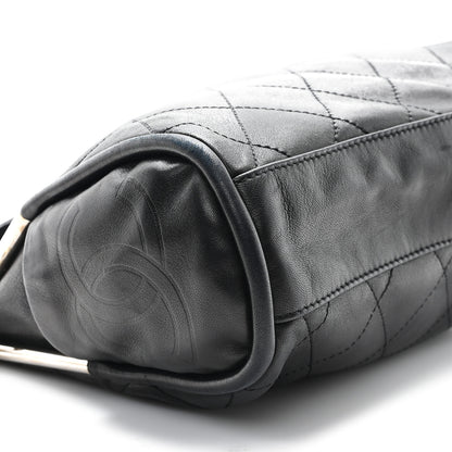 Chanel Lambskin Stitched Medium Ultimate Soft Tote Black 9 of 12
