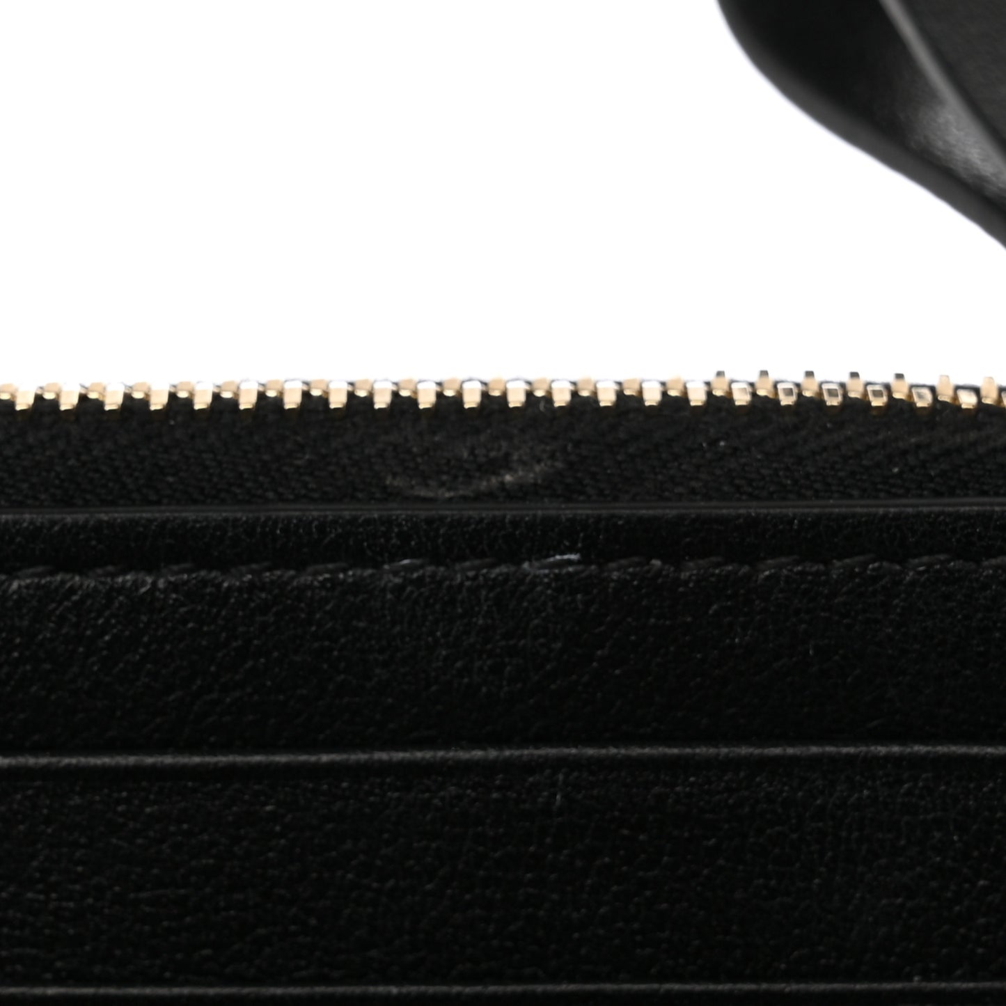 Vitello Rockstud Card Holder With Zipper Black