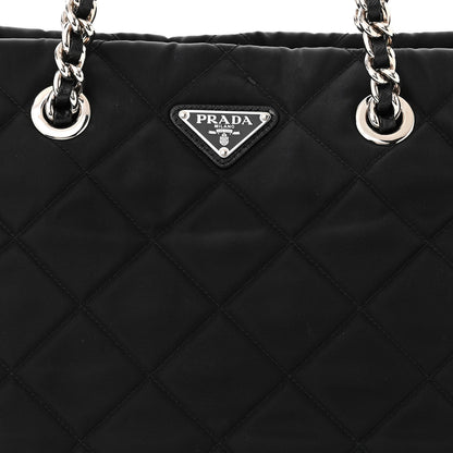 Prada Nylon Tessuto Impuntu Quilted Tote Black 8 of 12
