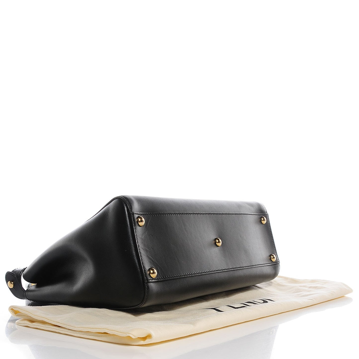 Vitello Morgan Fabric Jacquard Pequin Medium Peekaboo Iconic Satchel Black Tobacco