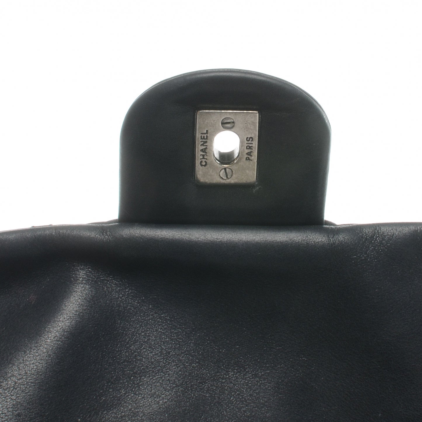Iridescent Calfskin In The Mix Jumbo Flap Black