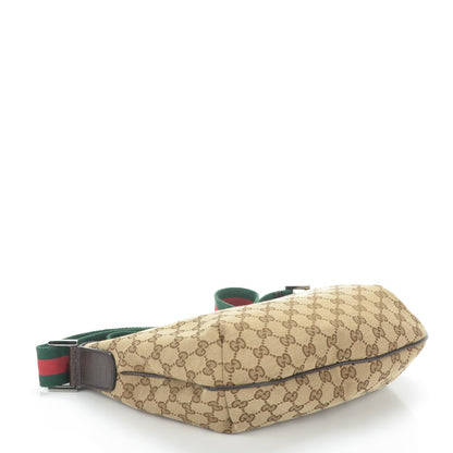 Gucci Monogram Web Medium Half Moon Hobo Dark Brown 4 of 7