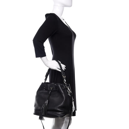 Prada City Calfskin Sport Bucket Bag Black 3 of 16