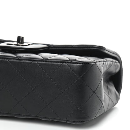 Chanel Lambskin Quilted Mini Rectangular Flap So Black 7 of 9