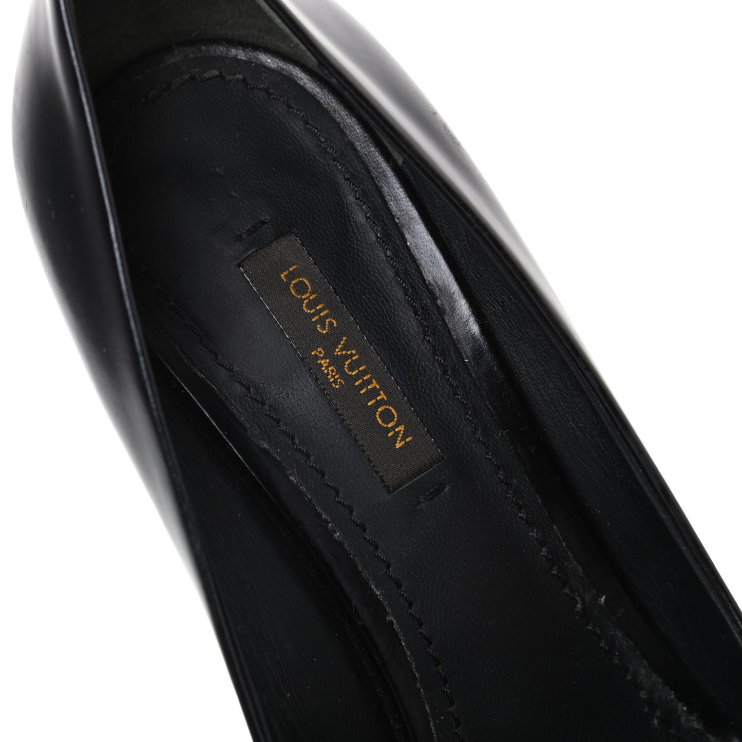 Glazed Calfskin Betty Pumps 37.5 Black