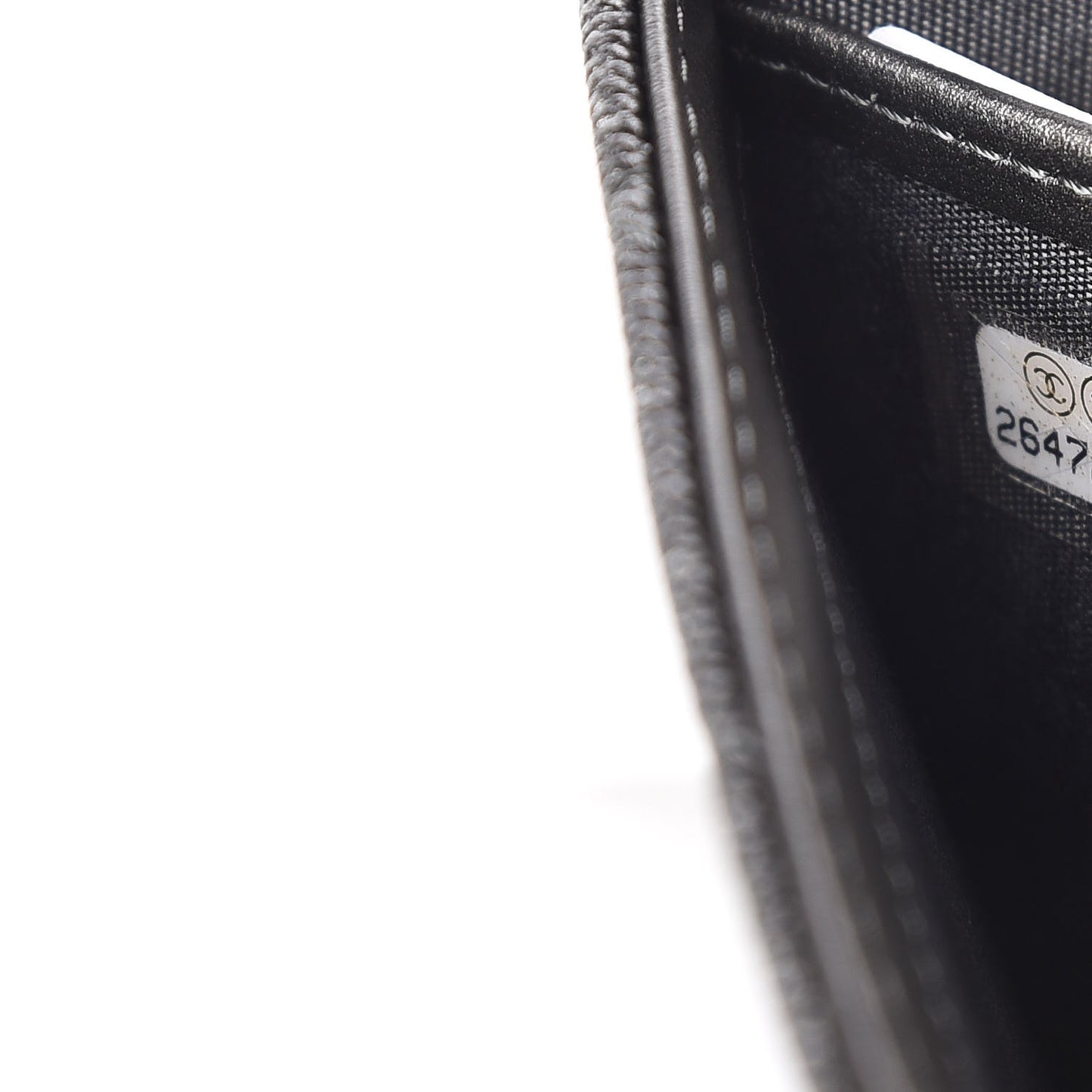 Metallic Caviar Filigree Flap Wallet Dark Silver