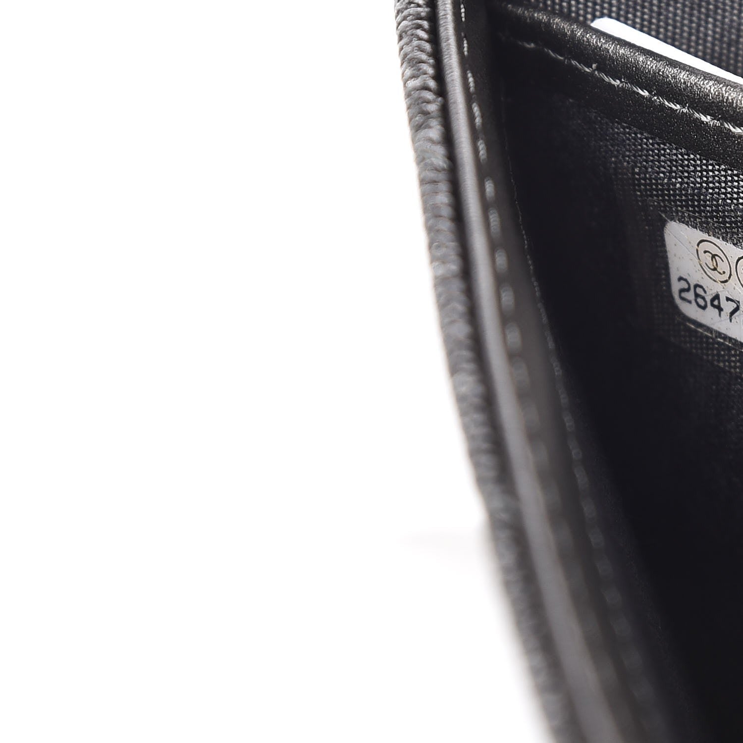 Chanel Metallic Caviar Filigree Flap Wallet Dark Silver 8 of 9