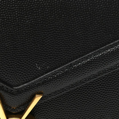 Saint Laurent Grain de Poudre Mini Classic Monogram Cassandra Top Handle Black 11 of 11