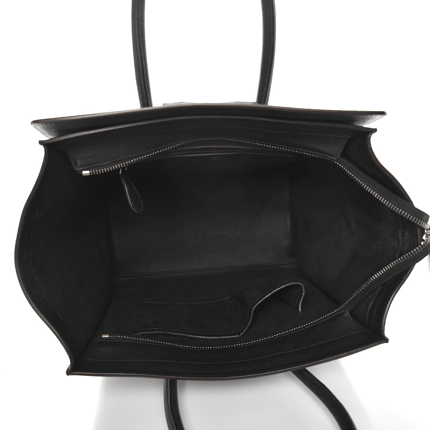 Drummed Calfskin Mini Luggage Black