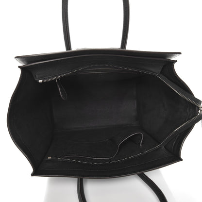 Celine Drummed Calfskin Mini Luggage Black 5 of 8