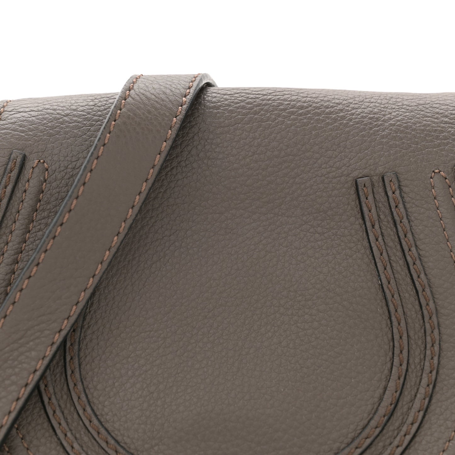 Calfskin Mini Marcie Round Crossbody Bag Cashmere Grey