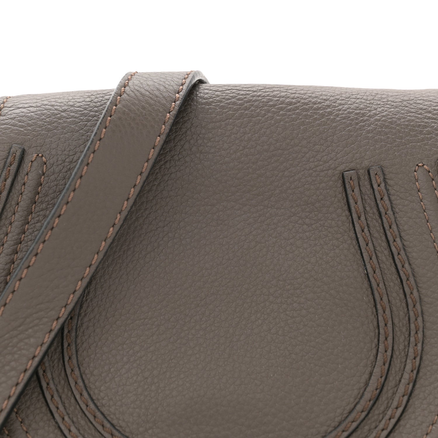 Chloe Calfskin Mini Marcie Round Crossbody Bag Cashmere Grey 8 of 11