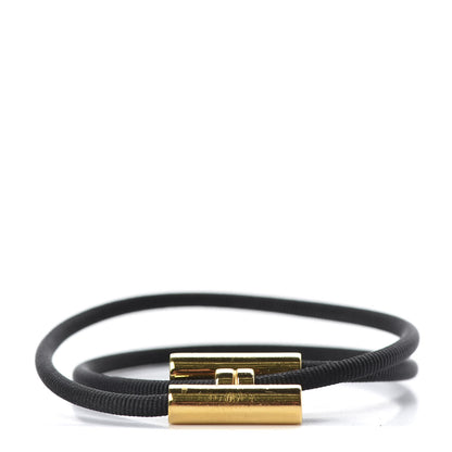 Hermes Double Wrap Cord Tournis Bracelet Black 1 of 6