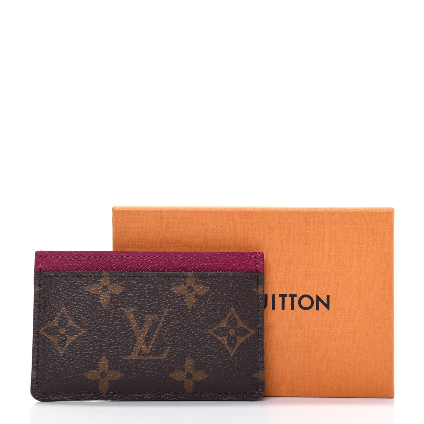 Monogram Card Holder Fuchsia