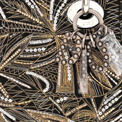 Christian Dior Velvet Embellished Jack Pierson Art Mini Lady Dior Gold Black Multicolor 9 of 12