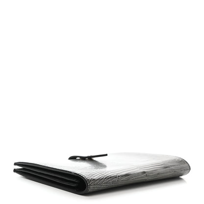 Celine Lizard Calfskin Large Multifunction Strap Wallet Black 4 of 9