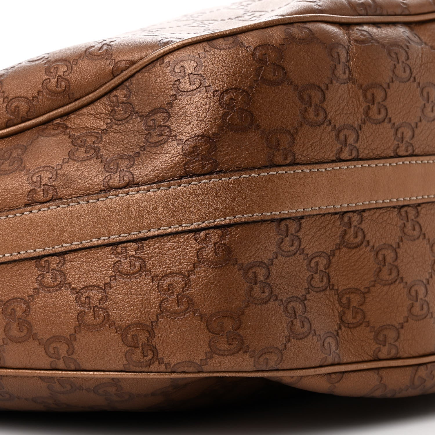 Gucci Metallic Guccissima Large GG Twins Hobo Bronze 9 of 13