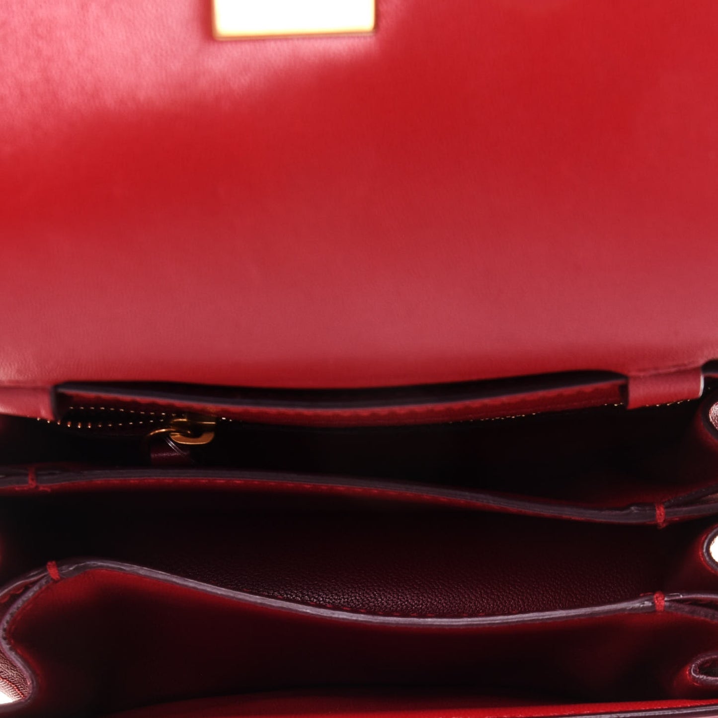 Smooth Calfskin Small Classic Box Flap Bag Red